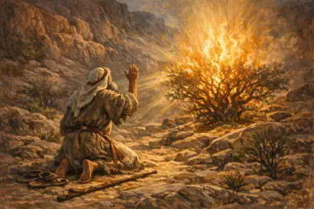 Painting for The Burning Bush, Exodus 3–4