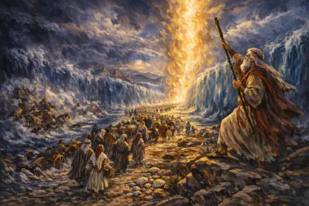 Painting for Walls of Water, Exodus 14–15